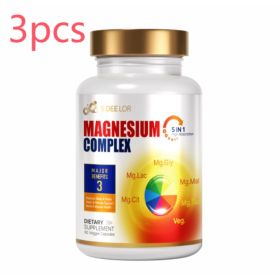 Magnesium Glycinate Malate Vitamin D3 Vegan Formula Supports Bone Health Highly Absorbable Chelated Product (Option: 3PCS)