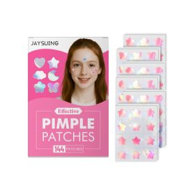 Cute Shaped Pimple Patches, 144 Count Hydrocolloid Acne Patches With Allantoin & Salicylic Acid, Colorful Star Moon Heart Flower Zit Patches For (Option: 1box)