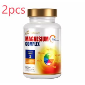 Magnesium Glycinate Malate Vitamin D3 Vegan Formula Supports Bone Health Highly Absorbable Chelated Product (Option: 2PCS)